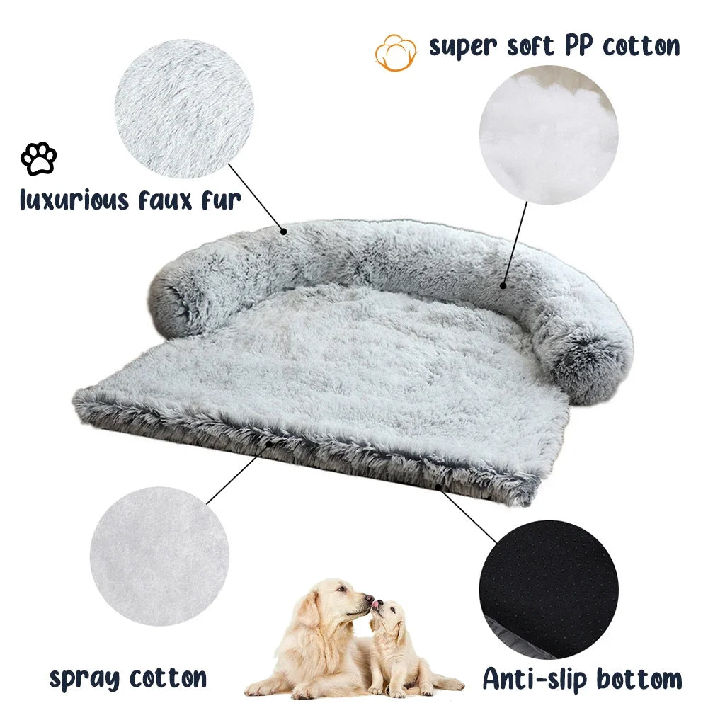 CozyPaw-Calming Pet Sofa Bed Cover